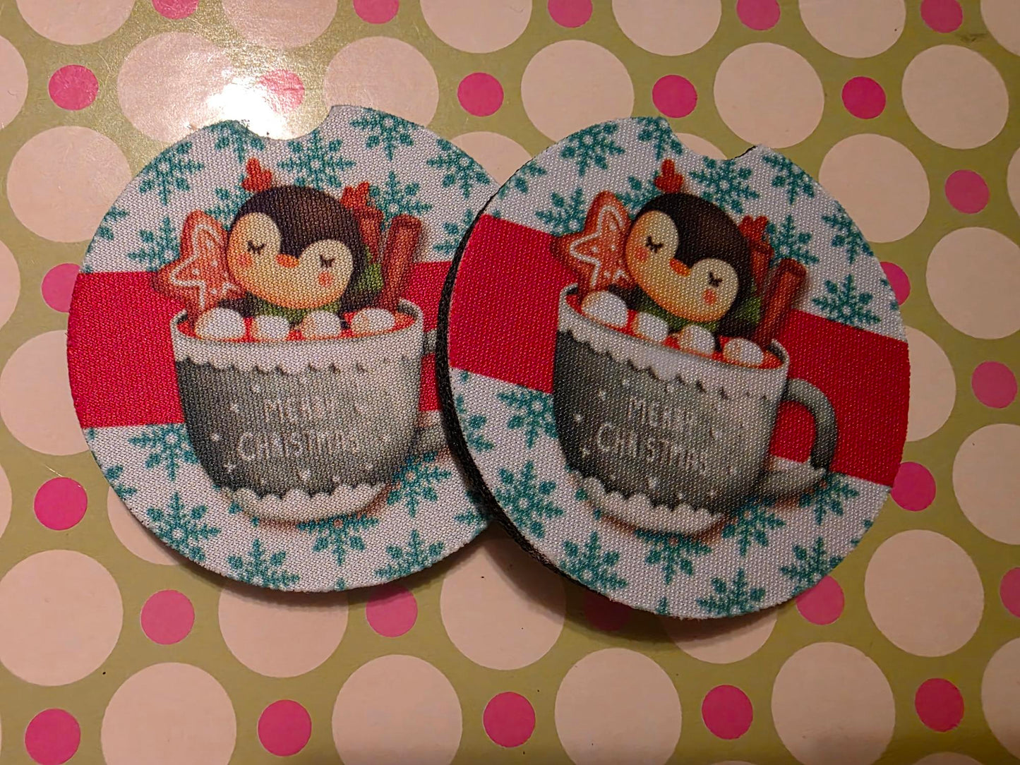 Coasters round soft sublimated for the car
