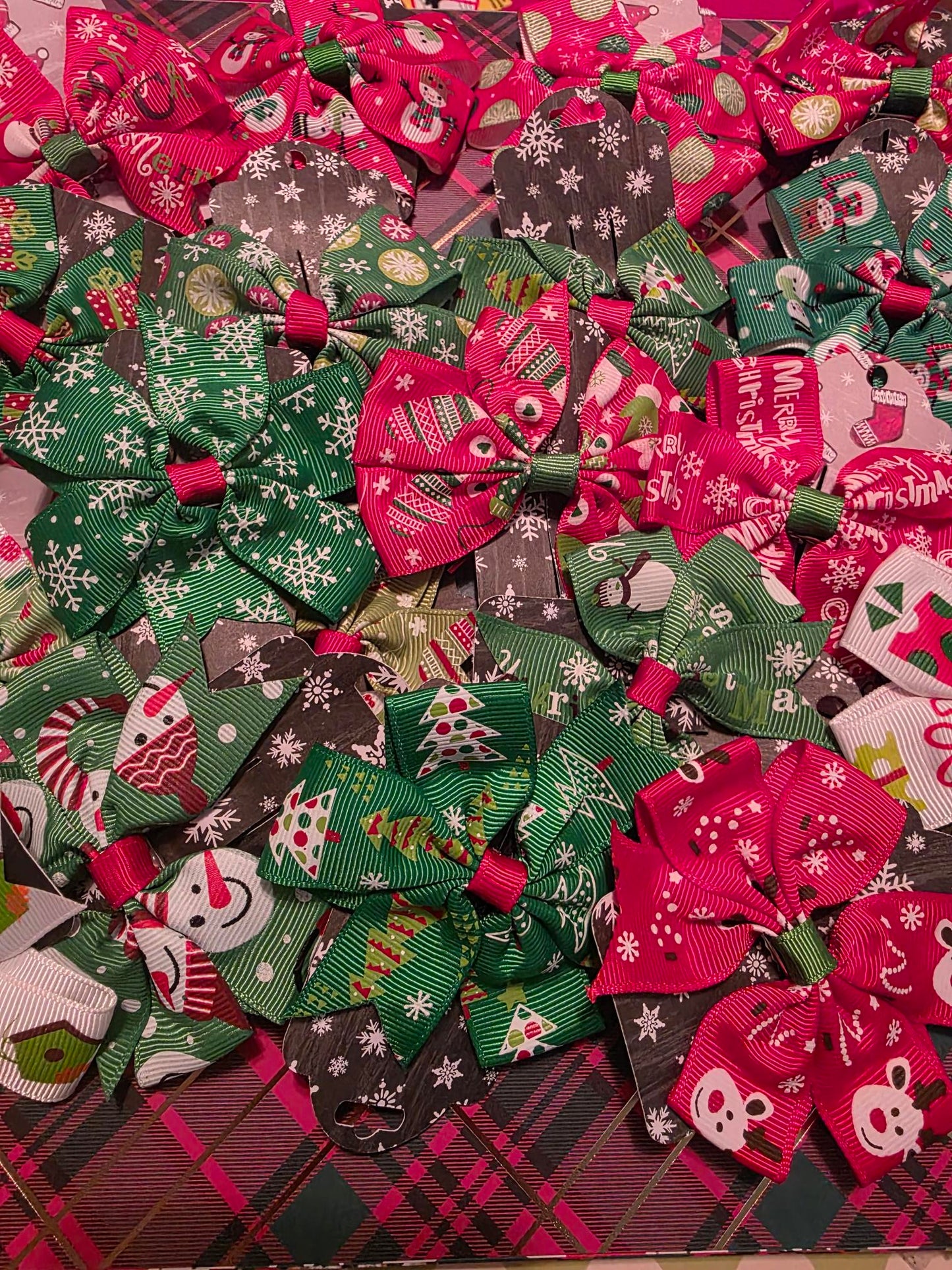 Children's Christmas Clip Bows