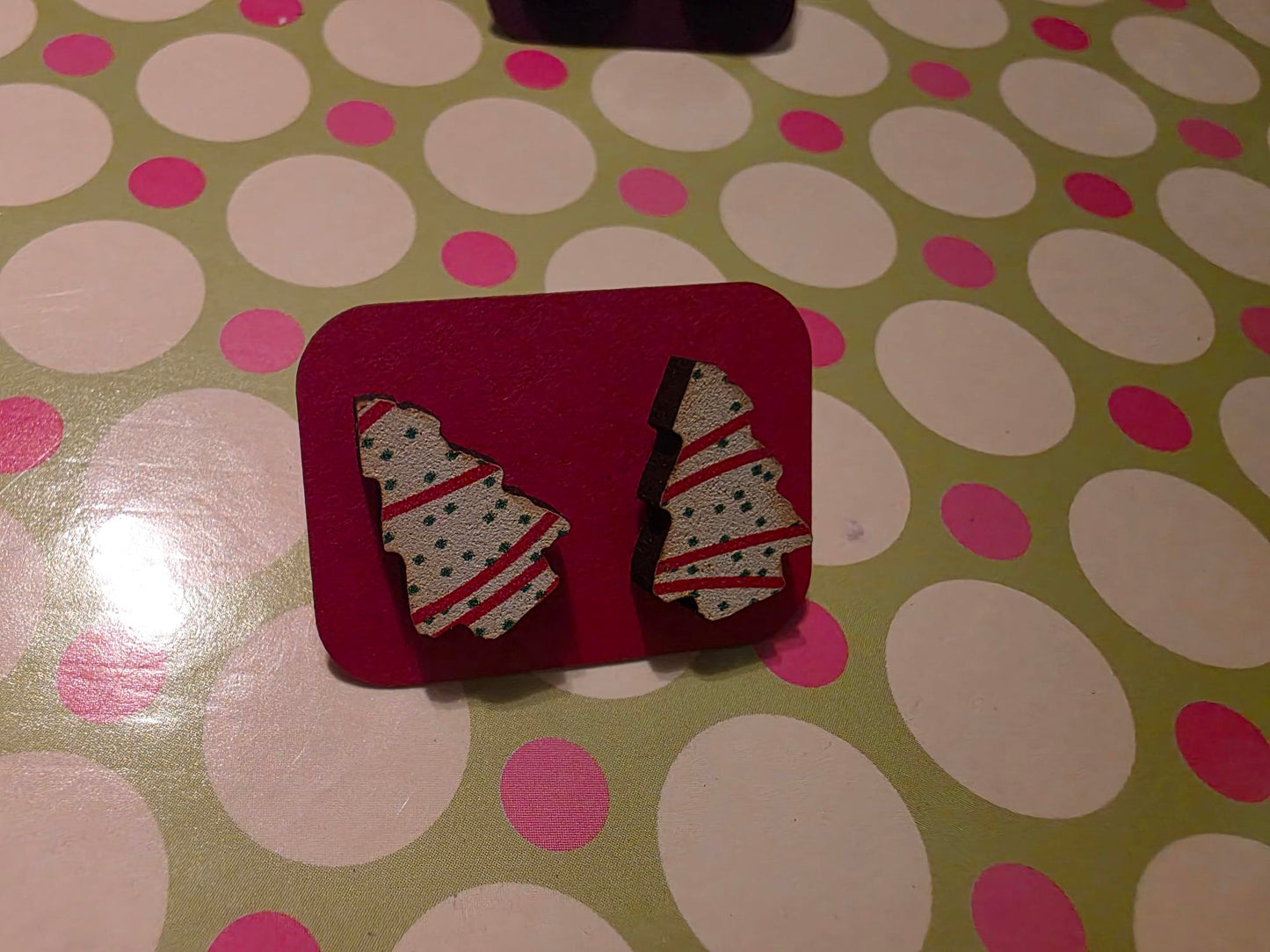 Wood Laser cut Stud earrings