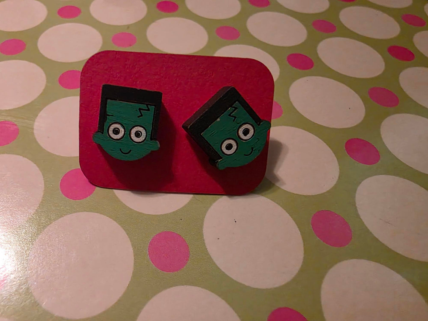 Wood Laser cut Stud earrings