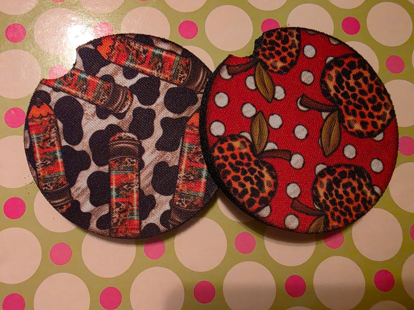 Coasters round soft sublimated for the car