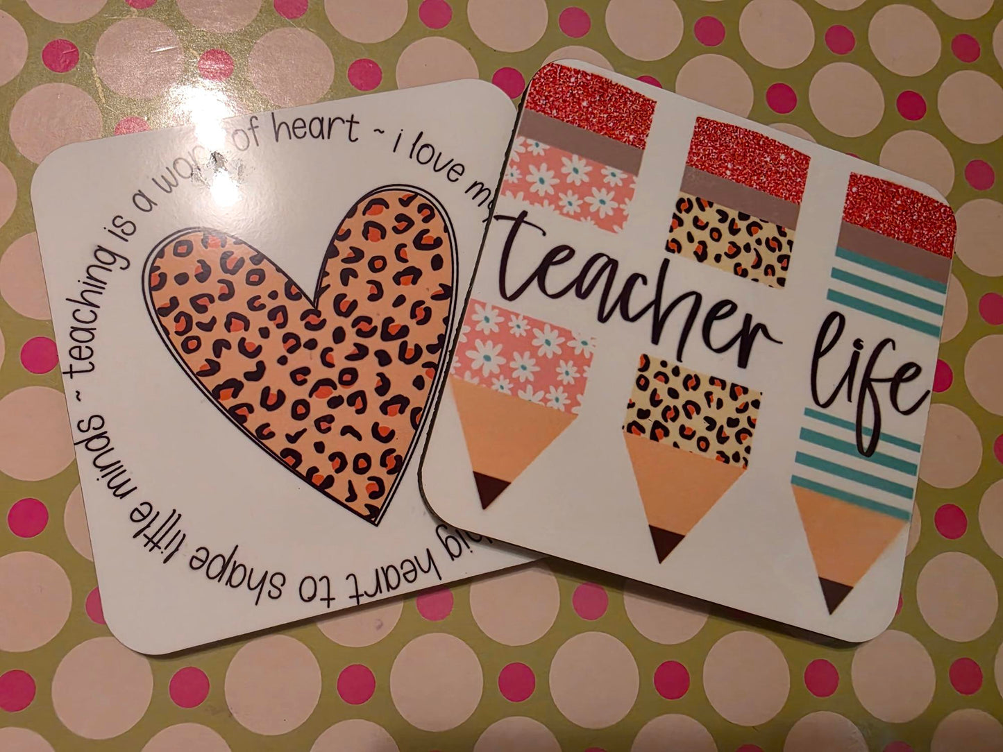 Square hard coasters sublimated
