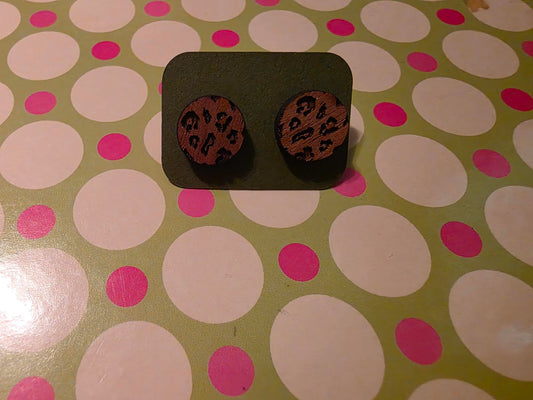 Wood Laser cut Stud earrings