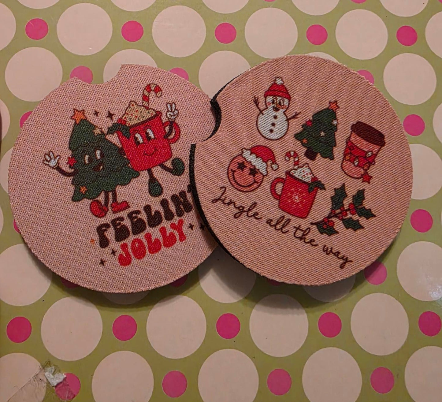 Coasters round soft sublimated for the car