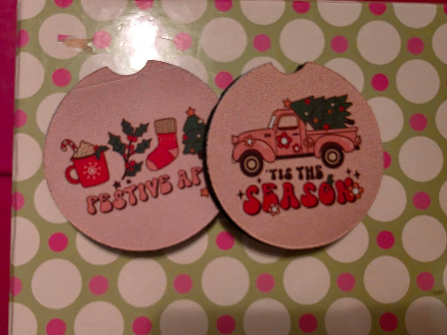 Coasters round soft sublimated for the car